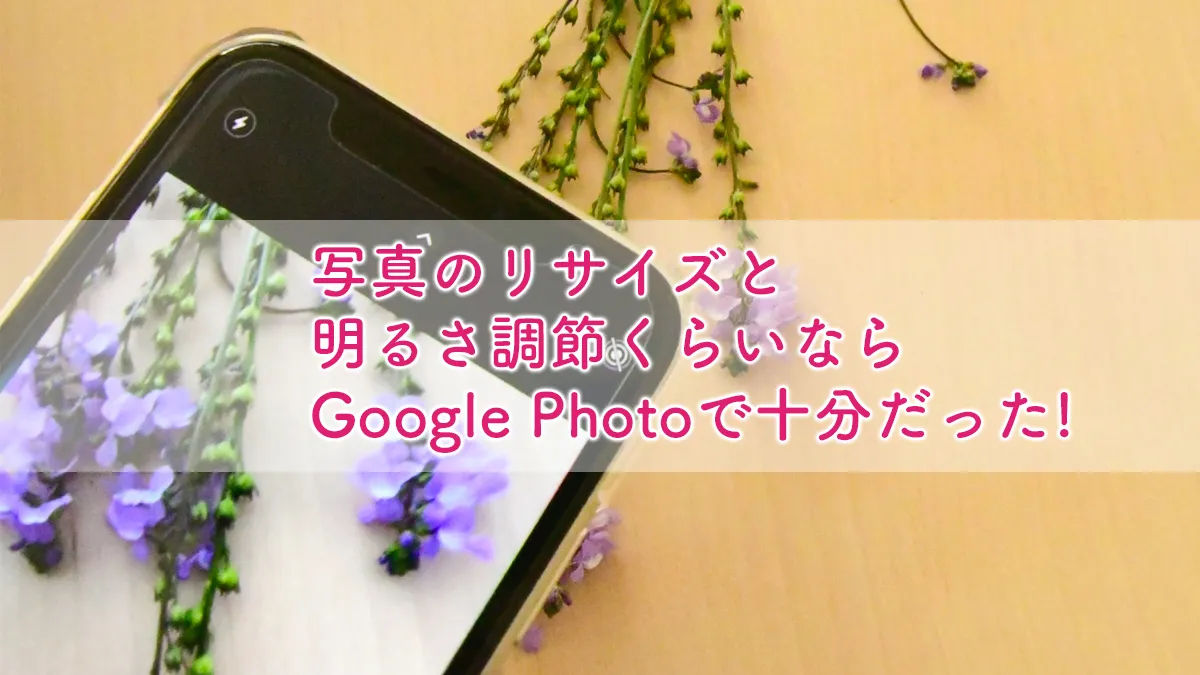 写真のリサイズと明るさ調節くらいならGoogle Photoで十分だった!